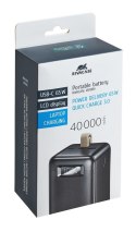 Rivacase VA1084 bank mocy Litowo-polimerowy (LiPo) 40000 mAh Czarny