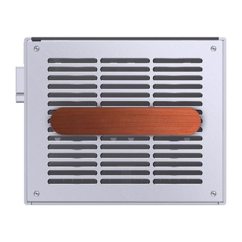 Obudowa PC Jonsbo T6 Mini-Tower, Mini-ITX, szkło hartowane, drewno - srebrna