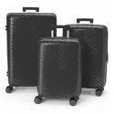 Walizki podróżne na kółkach twarde usztywniane komplet 3 sztuk walizek turystyczych