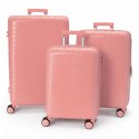 Walizki podróżne na kółkach twarde usztywniane komplet 3 sztuk walizek turystyczych