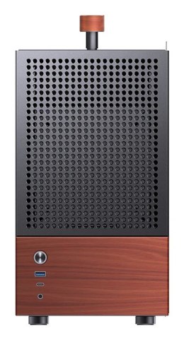 Obudowa Jonsbo T6, Mini-Tower, Mini-ITX, Tempered Glass, Holz - czarna