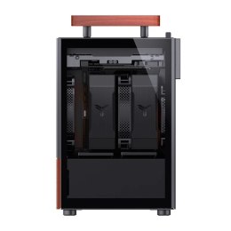 Obudowa Jonsbo T6, Mini-Tower, Mini-ITX, Tempered Glass, Holz - czarna