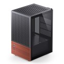 Obudowa Jonsbo T6, Mini-Tower, Mini-ITX, Tempered Glass, Holz - czarna