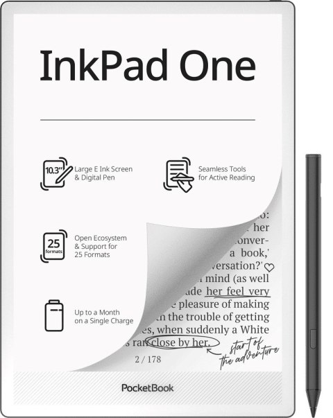 Czytnik Ebook PocketBook InkPad One 1030 10,3" E-ink Mobius 32GB Wi-Fi Matte Black