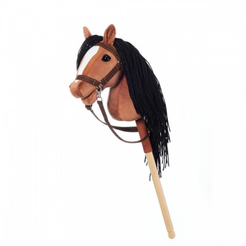 Koń na kiju hobby horse hoppihorse a4 bay - ciemny brąz, maść gniada