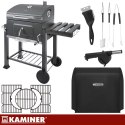 Grill ogrodowy z pokrywą 114x67x120cm Kaminer