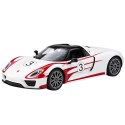 Auto Porsche 918 Spyder Performance Zdalnie Sterowane RC Białe Rastar 1:14
