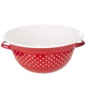 Miska Kuchenna Emaliowana Czerwona W Groszki 34 cm 9 L Tecka Orion