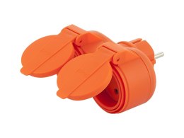 9284# Rozgałęźnik r-270p 2gn ip44 z uz.okrągłe pomarańczowe