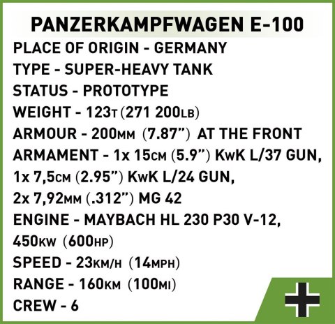 Klocki panzerkampfwagen e-100
