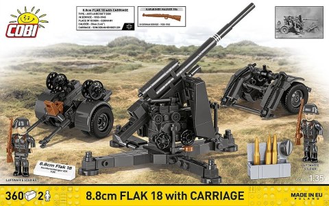 Klocki 8.8 cm flak z wózkiem 360 klocków
