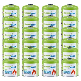 24x kartusz gazowy 500g GreenBlue. certyfikat: Pi 0437, zgodny z EN417, butan-propan, zakres -10°c do+ 40°c, zawór gwintowany 7/