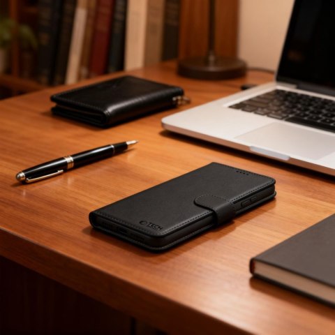 Etui futerał zamykany z podstawką na Samsung Galaxy S26 Ultra Wallet - czarny