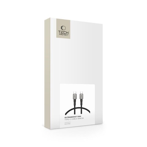 Kabel przewód USB-C UltraBoost DNA PD 60W 3A 50 cm - szary