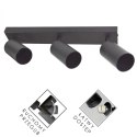 Lampa spotlight FILO 3xGU10 czarna.