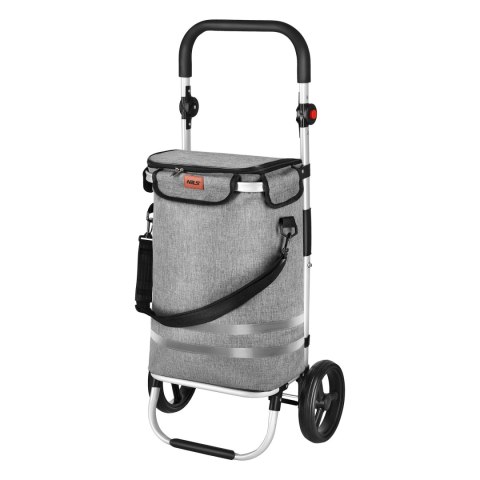 NC4305 WÓZEK NA ZAKUPY SKŁADANY PREMIUM 50L SZARY NILS