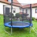 Ogrodowa trampolina do skakania 250cm siatka bezpieczeństwa wysoka do 100kg obciążenie