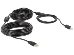 DeLOCK 20m, USB2.0-A - USB2.0-B kabel USB USB A USB B Czarny