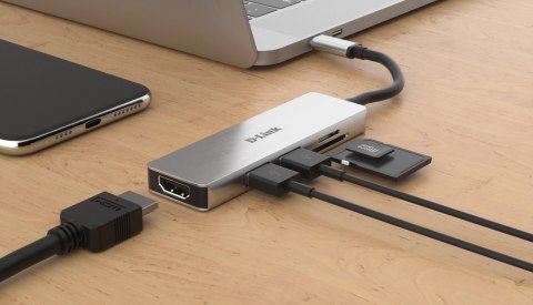D-Link DUB-M530 stacja dokująca Przewodowa USB 3.2 Gen 1 (3.1 Gen 1) Type-C Aluminium, Czarny