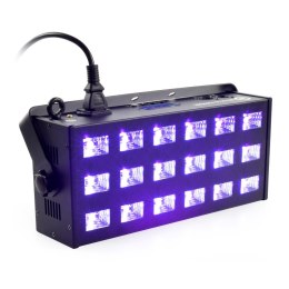 Reflektor + stroboskop LIGHT4ME LED UV 18x3W DMX
