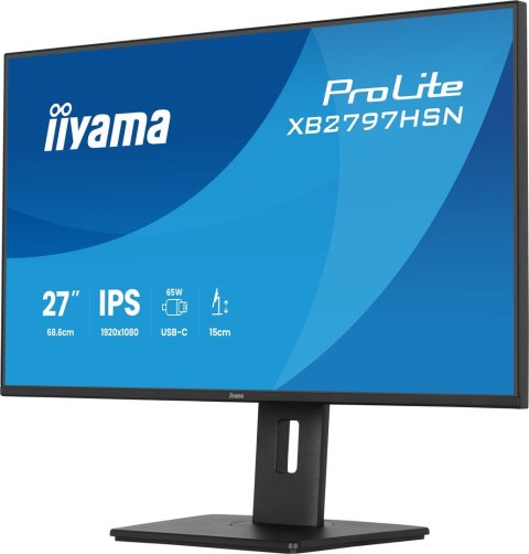 Iiyama ProLite XB2797HSN-B1 monitor komputerowy 68,6 cm (27") 1920 x 1080 px Full HD LCD Czarny