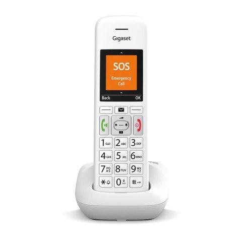 Gigaset E390 Telefon analogowy/DECT Nazwa i identyfikacja dzwoniącego Biały