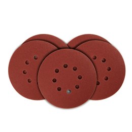 Krążki ścierne 150 mm, K120, 5 szt., z 8 otworami, 65 mm