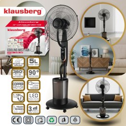 Wentylator mgiełkowy z nawilżaczem, led, z pilotem, klausberg, kb-9043