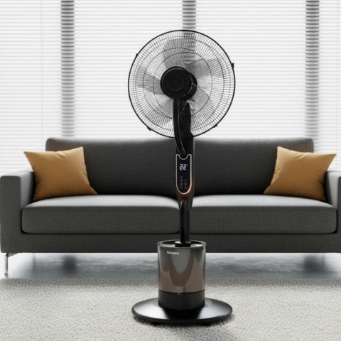 Wentylator mgiełkowy z nawilżaczem, led, z pilotem, klausberg, kb-9043