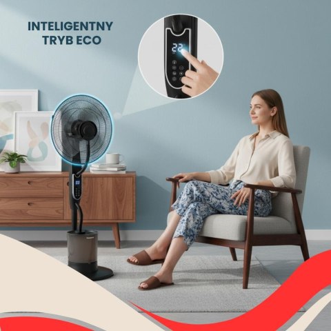 Wentylator mgiełkowy z nawilżaczem, led, z pilotem, klausberg, kb-9043