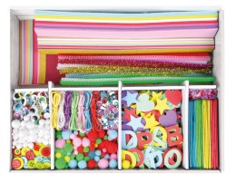 Zestaw robótki ręczne 800 elementów różowy