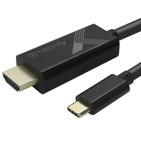 Techly IADAP USBC-HDMI2TY zewnętrzna karta graficzna usb 3840 x 2160 px Czarny
