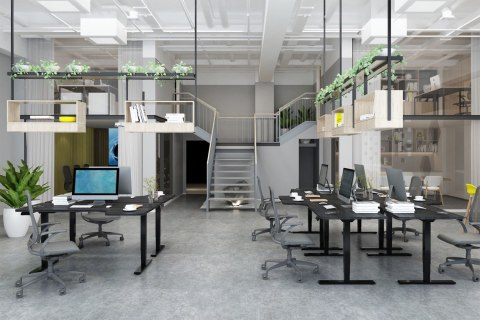 Digitus Elektrycznie regulowany stelaż stołu, dwa silniki, 3-stopniowy, kolor czarny