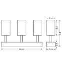 Lampa spotlight FILO 3xGU10 czarna.