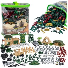 Baza Wojskowa Figurki Żołnierzyki Pojazdy Duży Zestaw Militarny 300 el.