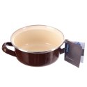 Garnek Emaliowany 600 ml ORION BROWN Retro 14 cm Indukcja Zmywarka