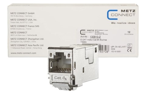 METZ CONNECT 130910-Z wtyczka RJ-45 Metaliczny