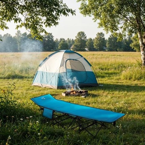 NC2701 ŁÓŻKO POLOWE NIEBIESKIE 188 CM NILS CAMP