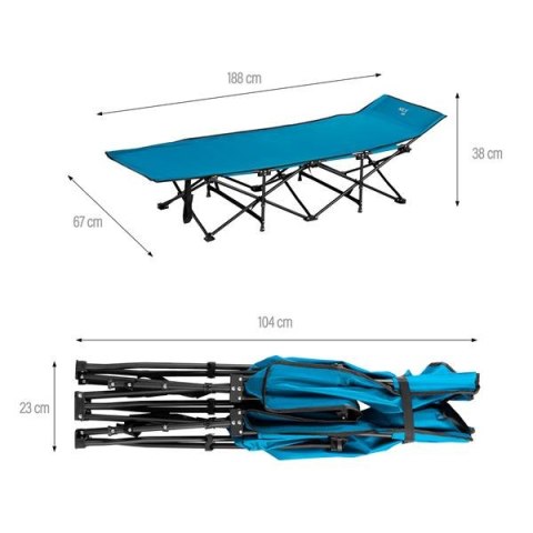 NC2701 ŁÓŻKO POLOWE NIEBIESKIE 188 CM NILS CAMP