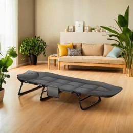 NC2720 ŁÓŻKO TURYSTYCZNE SKŁADANE SZARE 200 CM NILS CAMP