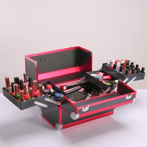 CA34A Kuferek exclusive 35x25x31 różowo-czarny