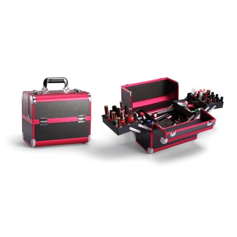 CA34A Kuferek exclusive 35x25x31 różowo-czarny