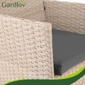 Meble ogrodowe rattanowe beżowe Gardlov 26909