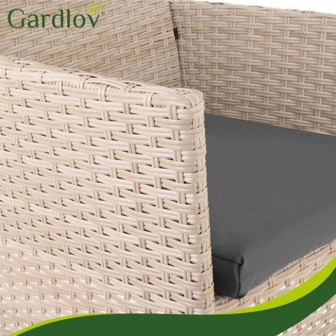 Meble ogrodowe rattanowe beżowe Gardlov 26909
