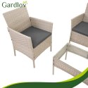 Meble ogrodowe rattanowe beżowe Gardlov 26909