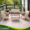 Meble ogrodowe rattanowe beżowe Gardlov 26909