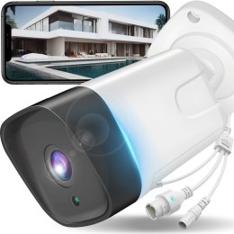 Bezprzewodowa kamera wifi ip zewnętrzna 1080p full hd 2mpx alarm monitoring