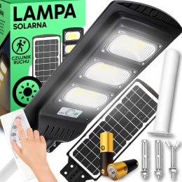 Lampa uliczna led latarnia solarna 240w + pilot (uchwyt montażowy m004b+ baterie) zestaw e307