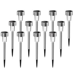 12x lampa ogrodowa led solarna gruntowa wbijana szpikulec słupek czujnik