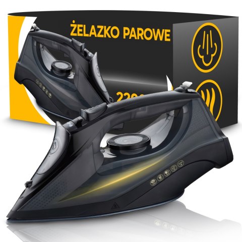 Mocne żelazko parowe duża moc 2400w ceramiczna powłoka anti-drip anti-calc